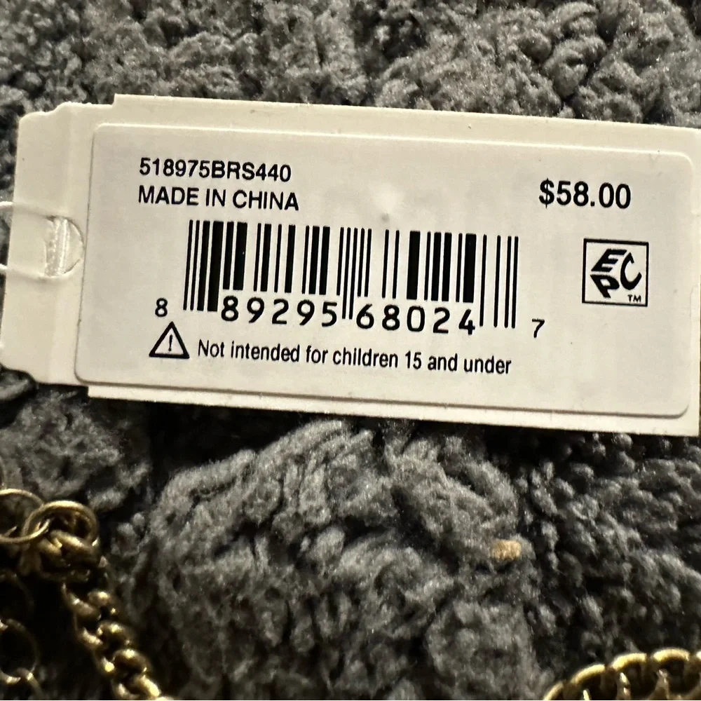 NWT Betsey Johnson Faux Stone Boho Butterfly Fringe Pendant Necklace - Picture 9 of 9